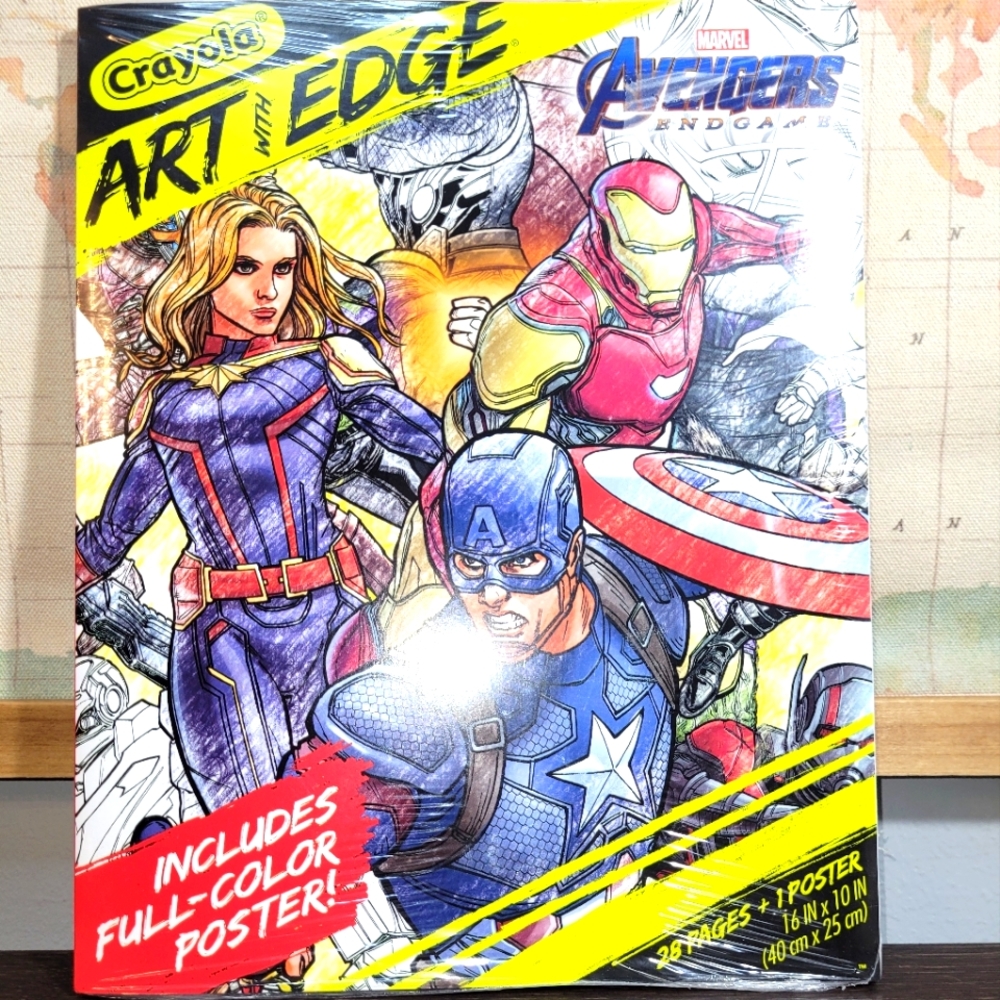 BRAND NEW Marvel Avengers EndGame Crayola With Edge "Collectable Coloring Book"